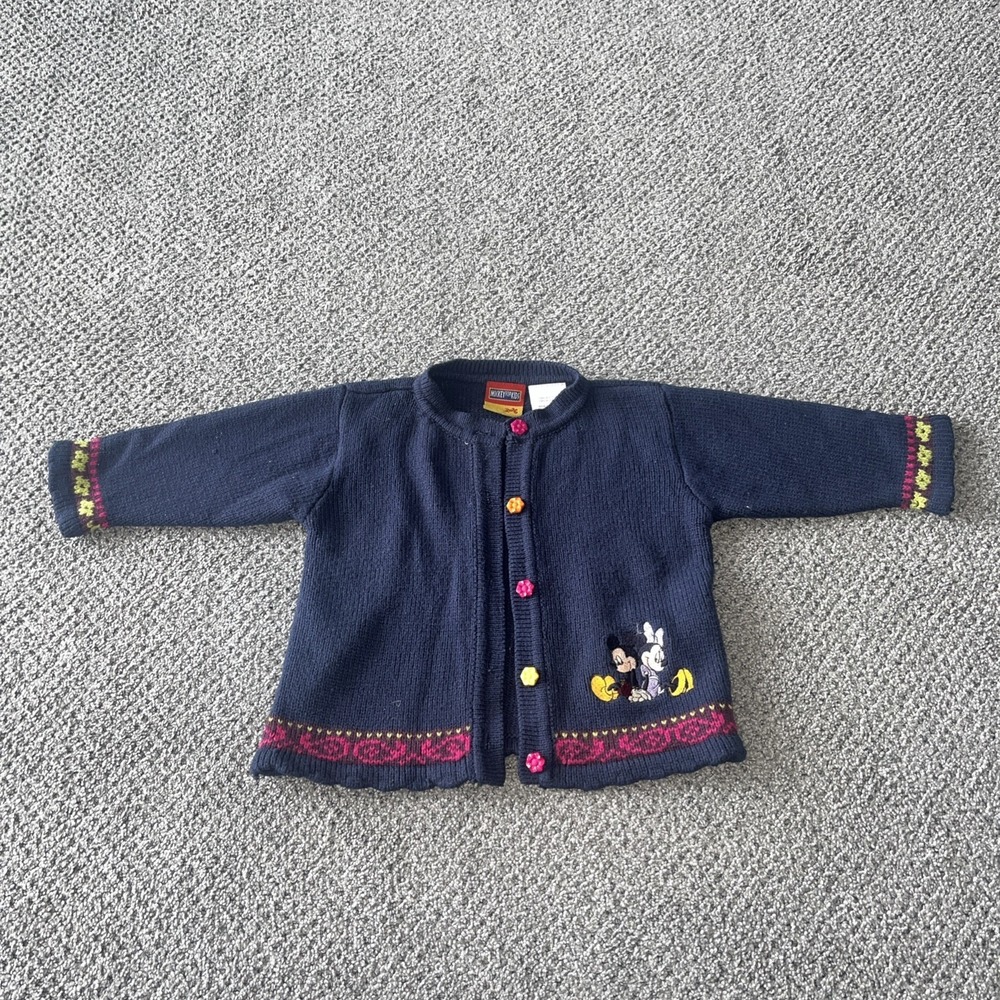 Disney Mickey For Kids Cardigan Sweater. 12-18 Months. Vintage . Minnie‎ Mouse